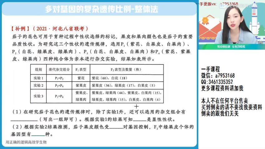 2023高三作业帮生物杨雪一轮秋季班（a+)(8.27G) 百度云网盘
